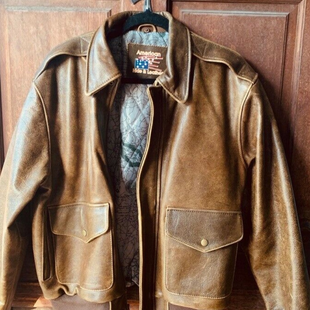 Vintage 100% genuine leather American ride jacket